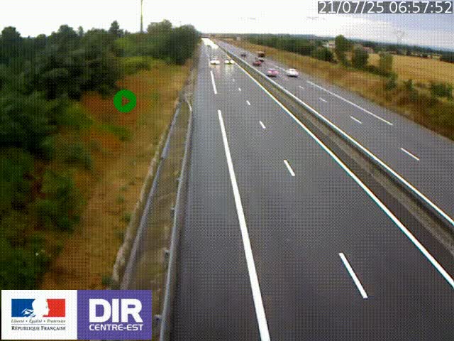 Webcam sur le contournement de Valence, sur la Nationale 7, à la jonction avec la N532, caméra orientée vers Grenoble