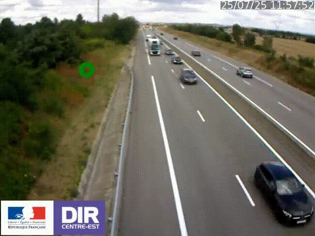 Webcam sur le contournement de Valence, sur la Nationale 7, à la jonction avec la N532, caméra orientée vers Grenoble
