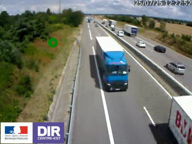 Webcam sur le contournement de Valence, sur la Nationale 7, à la jonction avec la N532, caméra orientée vers Grenoble