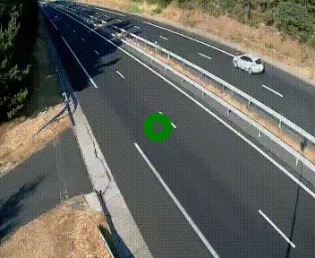 Caméra autoroute A75 à hauteur du col des Issartets en direction de Montpellier