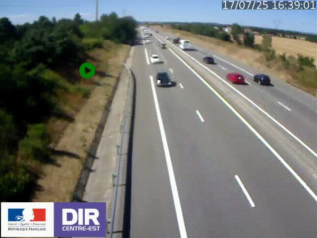 Webcam sur le contournement de Valence, sur la Nationale 7, à la jonction avec la N532, caméra orientée vers Grenoble