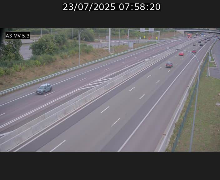 Webcam à l'Aire de Berchem au Luxembourg sur l'A3. Vue orientée vers la France