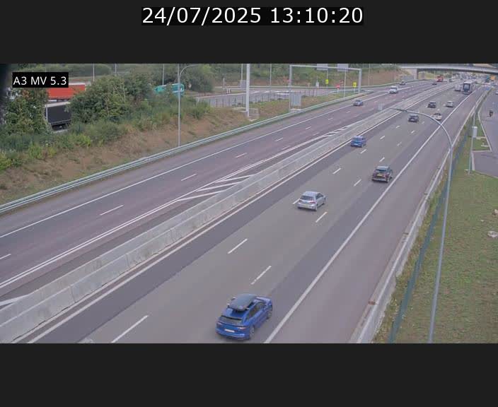 Webcam à l'Aire de Berchem au Luxembourg sur l'A3. Vue orientée vers la France