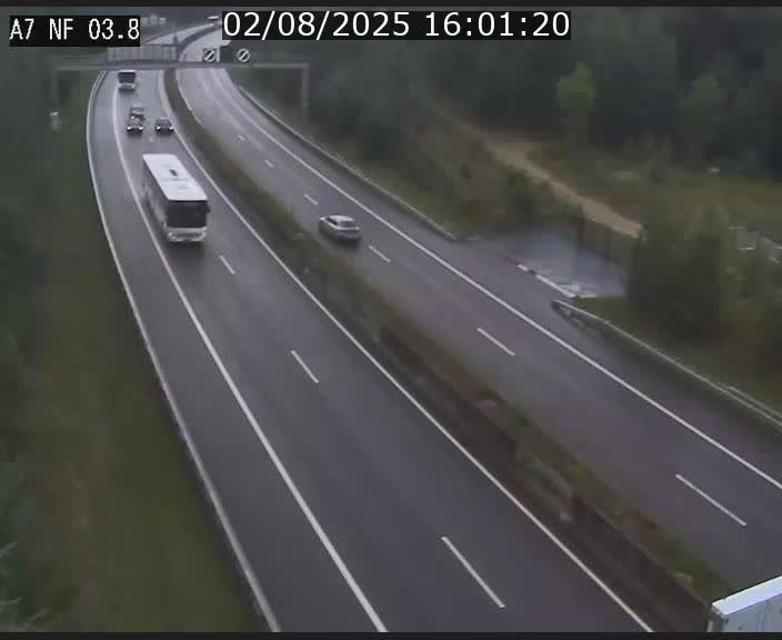 Webcam autoroute A7 au Luxembourg à la sortie du Tunnel Stafelter vers le Nord
