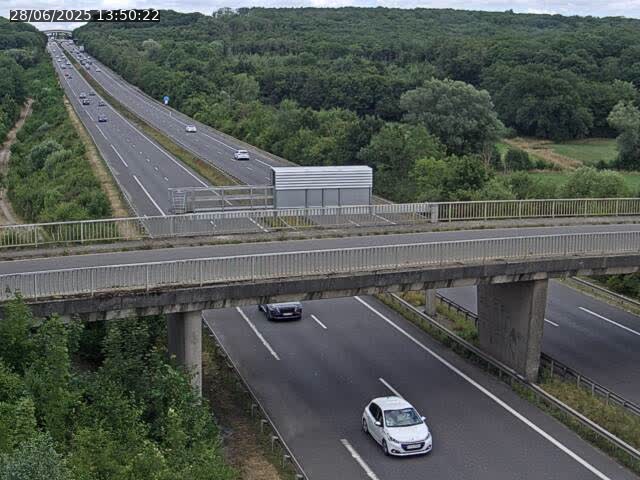 Caméra autoroute France - A31, Zoufftgen direction Luxembourg-ville, à la frontière entre la France et le Luxembourg