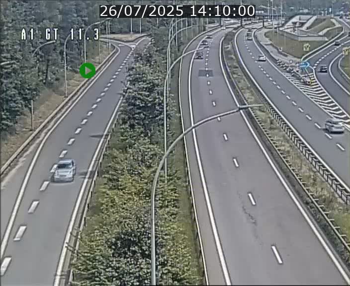 Traffic live webcam Luxembourg Senningerberg - A1 direction Allemagne - BK 11.3