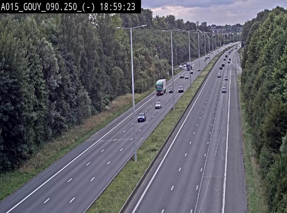 Webcam autoroute Belgique - Gouy-lez-piéton - E42 - BK 90.3