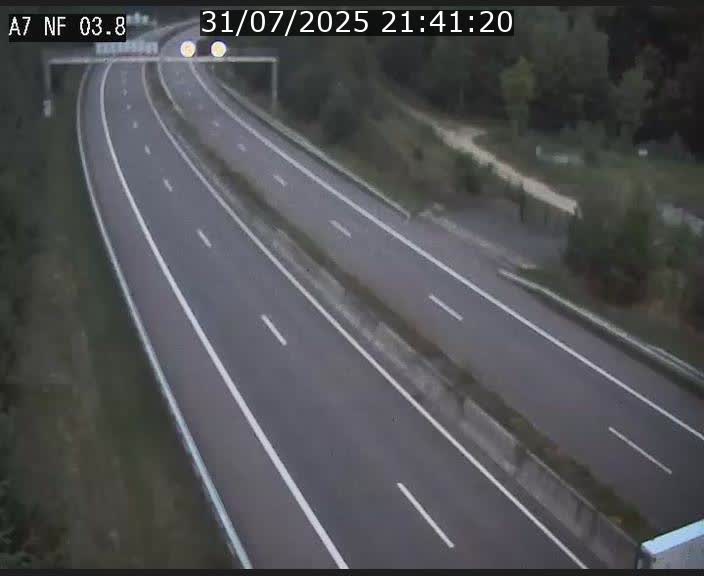 Webcam autoroute A7 au Luxembourg à la sortie du Tunnel Stafelter vers le Nord