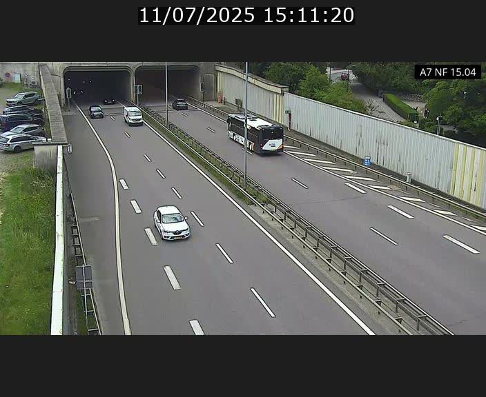 Caméra trafic Luxembourg - A7, Tunnel Mersch, entrée sud, direction Ettelbruck
