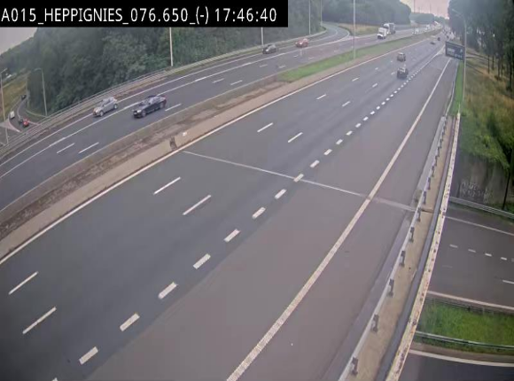 Webcam autoroute Belgique - Heppignies - E42 direction Namur - BK 76.4
