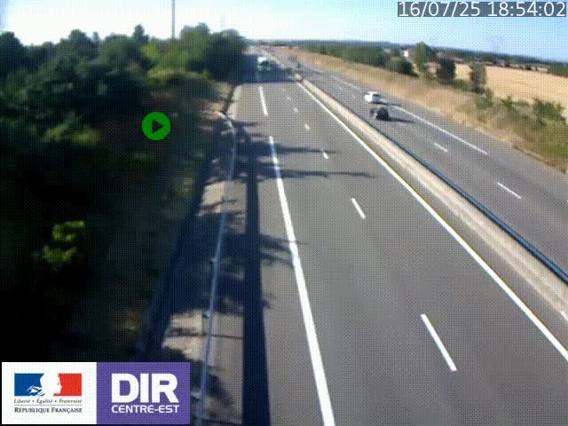 Webcam sur le contournement de Valence, sur la Nationale 7, à la jonction avec la N532, caméra orientée vers Grenoble