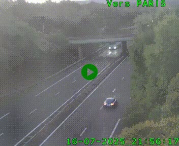 Caméra routière sur l'autoroute A20 au nord de Limoges, à la jonction avec la N520. Vue orientée vers Paris