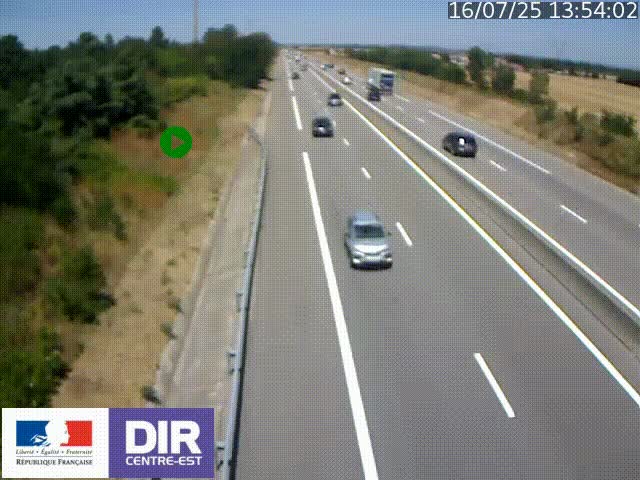 Webcam sur le contournement de Valence, sur la Nationale 7, à la jonction avec la N532, caméra orientée vers Grenoble