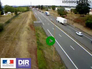 Webcam à Mably, à proximité de Roanne en direction de Moulins sur la N7