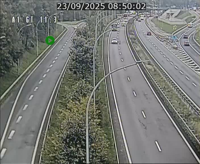 Traffic live webcam Luxembourg Senningerberg - A1 direction Allemagne - BK 11.3