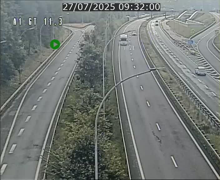 Traffic live webcam Luxembourg Senningerberg - A1 direction Allemagne - BK 11.3