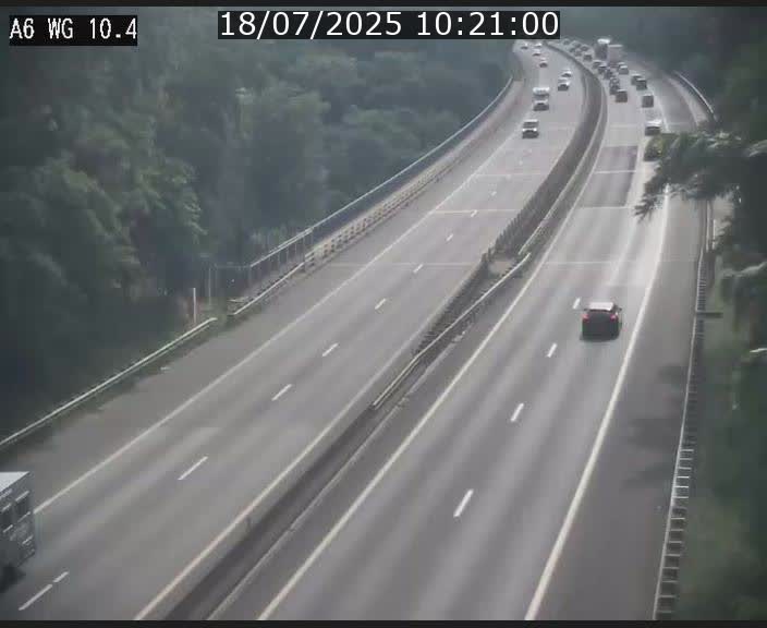 Traffic live webcam Luxembourg Mamer - A6 - BK 10.4 - direction Luxembourg/France/Allemagne