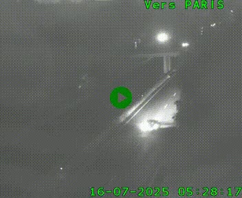 Caméra routière sur l'autoroute A20 au nord de Limoges, à la jonction avec la N520. Vue orientée vers Paris