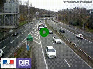 Caméra autoroute sur A6 - Valvert, près de Lyon, en direction de Paris, à hauteur de la sortie 36 Porte du Valvert