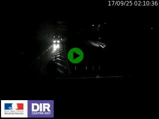 Caméra autoroute sur A6 - Valvert, près de Lyon, en direction de Paris, à hauteur de la sortie 36 Porte du Valvert