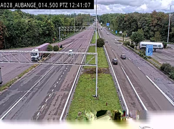 Webcam autoroute Belgique - Aubange - A28 direction Arlon - BK 14