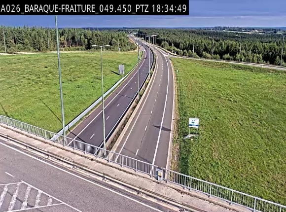 Webcam à la Baraque de Fraiture à la jonction entre l'E25 et la N89 à hauteur de Vielsalm