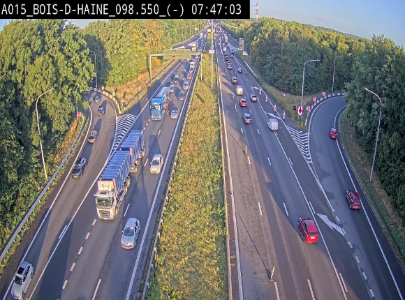 Webcam autoroute Belgique - Bois d'Haine - E42 - BK 98.6