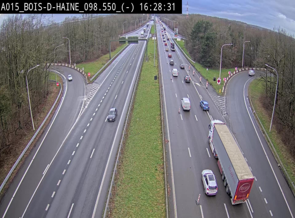 Webcam autoroute Belgique - Bois d'Haine - E42 - BK 98.6