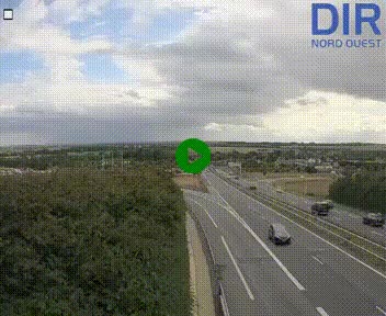 Webcam au début de l'A84 sur le périphérique Ouest de Caen (N814) à hauteur de la sortie 9, Porte de Bretagne