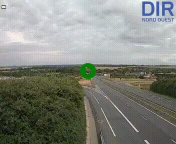 Webcam au début de l'A84 sur le périphérique Ouest de Caen (N814) à hauteur de la sortie 9, Porte de Bretagne