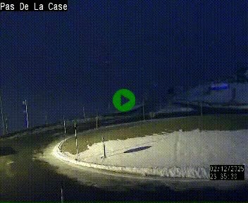 Webcam sur la N22 au niveau du poste frontière entre la France et Andorre à proximité de Pas de la Case à plus de 2000 mètres d'altitude