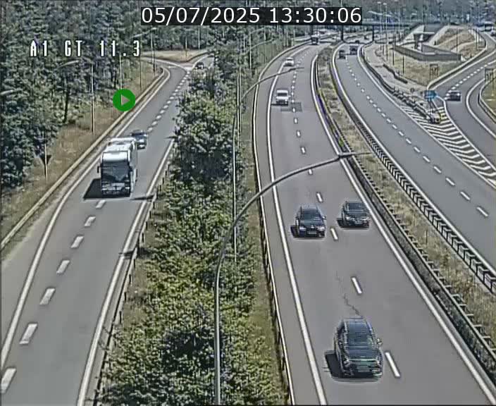 Traffic live webcam Luxembourg Senningerberg - A1 direction Allemagne - BK 11.3