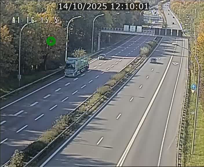 Traffic live webcam Luxembourg Munsbach - A1 direction Luxembourg - BK 15.5