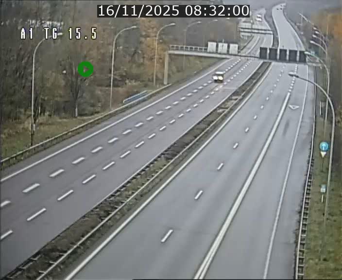 Traffic live webcam Luxembourg Munsbach - A1 direction Luxembourg - BK 15.5