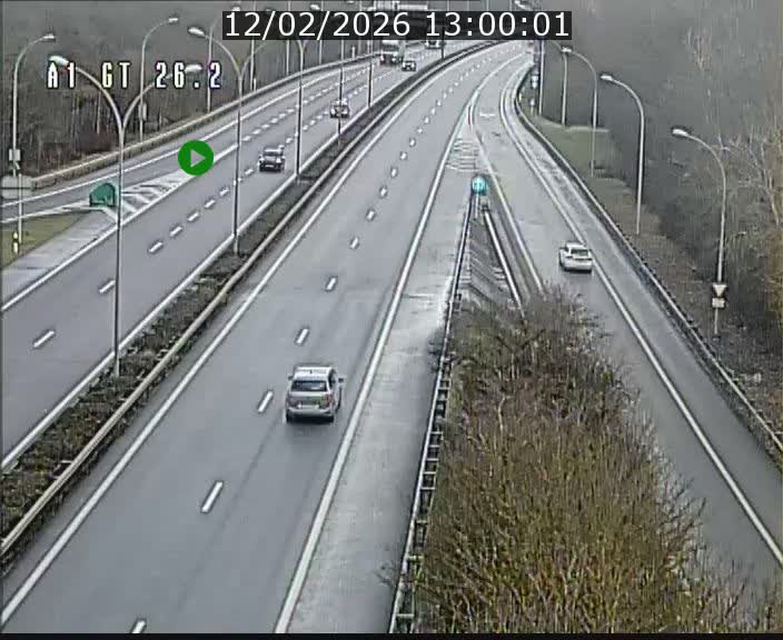 Traffic live webcam Luxembourg Grevenmacher - A1 direction Allemagne - BK 26.2