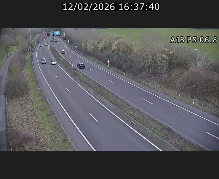 Traffic live webcam Luxembourg Ehlerange - A13 direction Esch-sur-Alzette - BK 6.8
