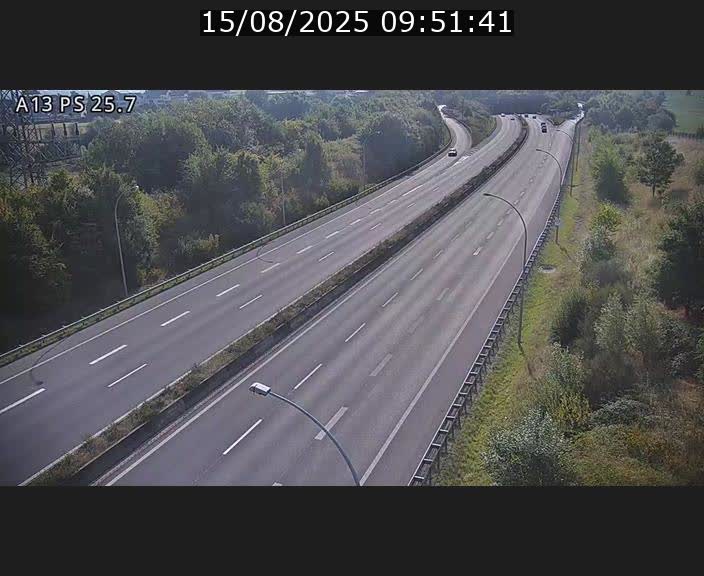 Traffic live webcam Luxembourg Frisange - A13 direction Allemagne - BK 26