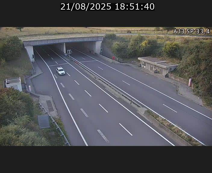 Webcam trafic sur A13 à hauteur d'Altwies en direction de Mondorf-les-bains et en provenance de l'Allemagne