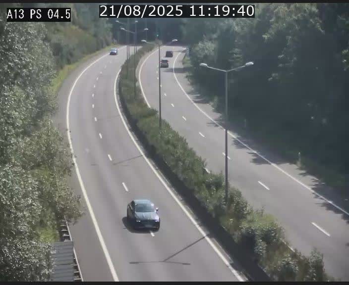 Traffic live webcam Luxembourg Differdange - A13 direction Esch-sur-Alzette - BK 4.5