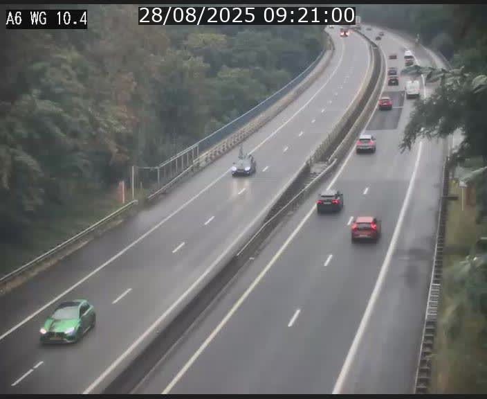 Traffic live webcam Luxembourg Mamer - A6 - BK 10.4 - direction Luxembourg/France/Allemagne
