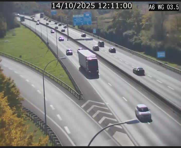 Traffic live webcam Luxembourg - Croix de Cessange - A6 - BK 3.5 - direction France/Allemagne