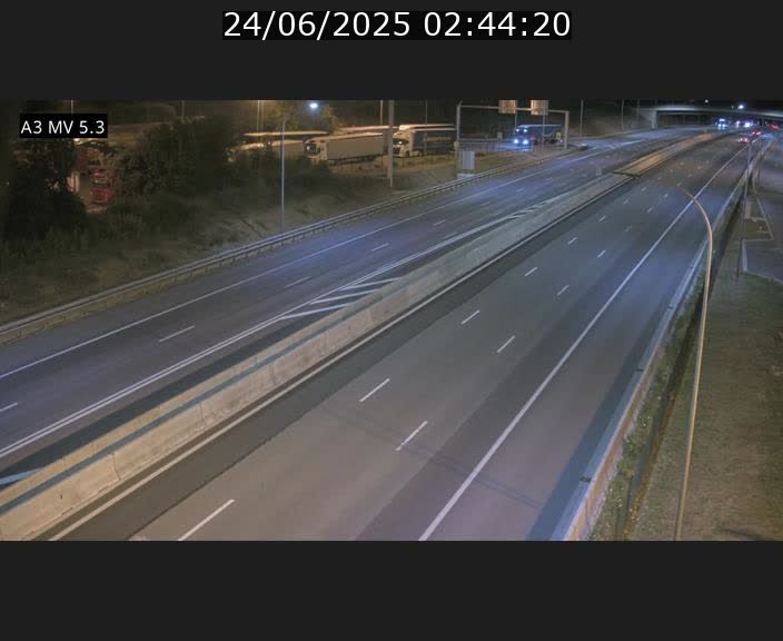 Webcam à l'Aire de Berchem au Luxembourg sur l'A3. Vue orientée vers la France
