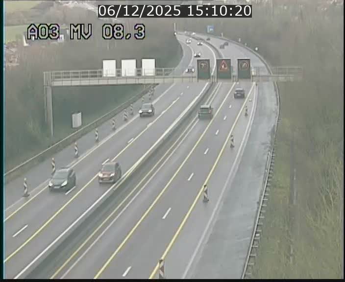 Webcam Autoroute après la Croix de Bettembourg en direction de Luxembourg sur l'A3