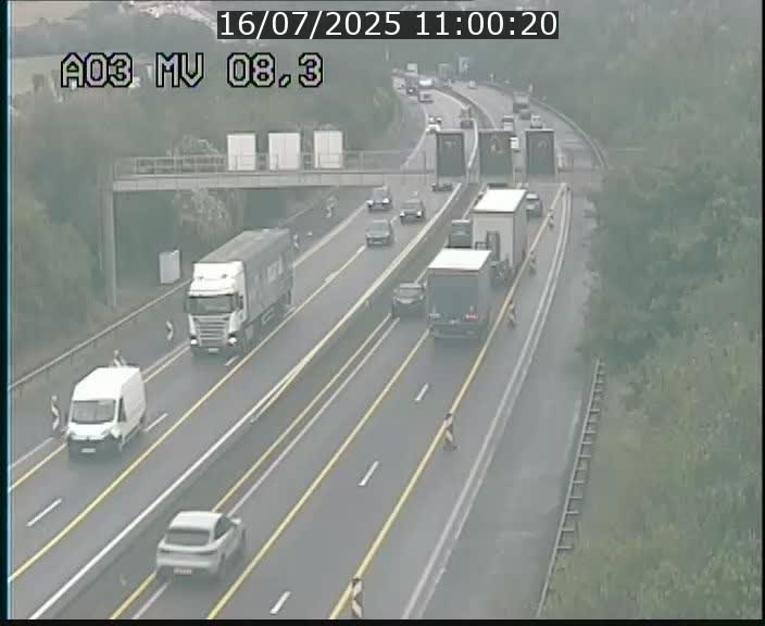Webcam Autoroute après la Croix de Bettembourg en direction de Luxembourg sur l'A3