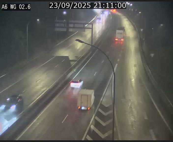 Traffic live webcam Luxembourg Croix de Cessange - A6 - BK 2.6 - direction France/Allemagne
