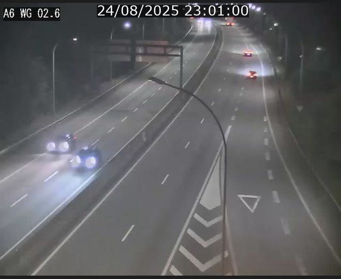 Traffic live webcam Luxembourg Croix de Cessange - A6 - BK 2.6 - direction France/Allemagne