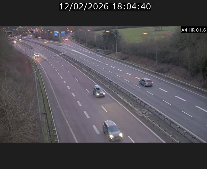 Info Trafic Luxembourg A4 - BK 1.6 - Croix de Cessange (direction Esch)