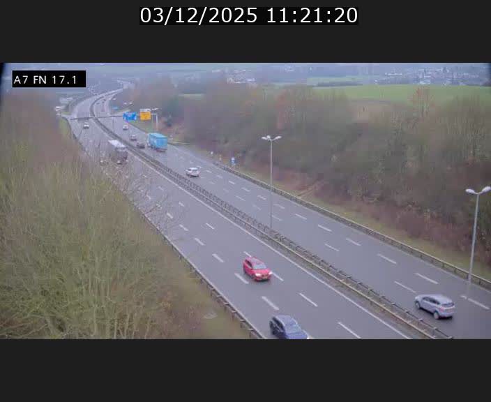 Caméra trafic Luxembourg - A7, Merscherbierg direction Mersch