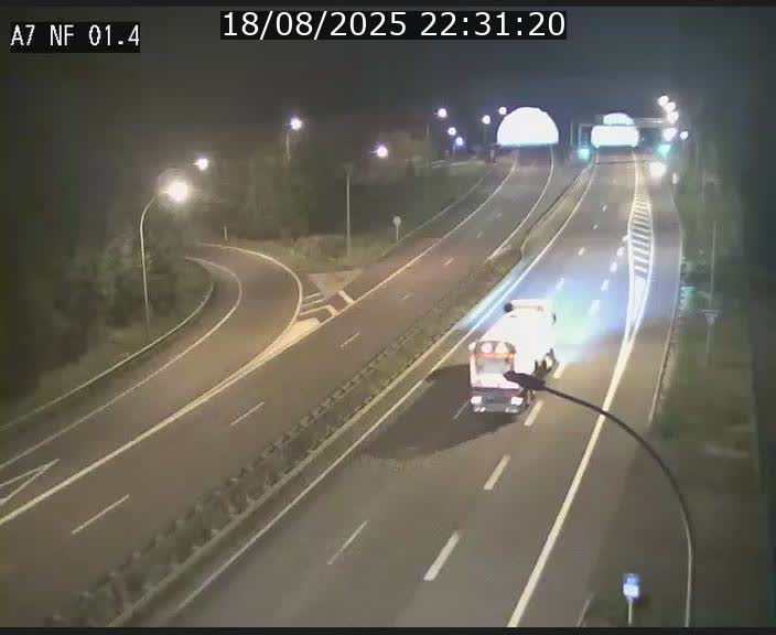 Caméra autoroute Luxembourg A7 - Echangeur Waldhaff - direction Tunnel Stafelter