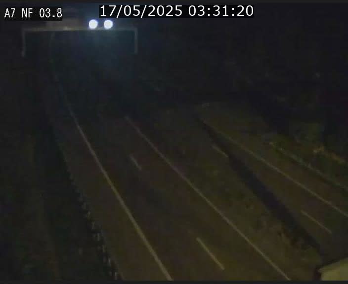 Webcam autoroute A7 au Luxembourg à la sortie du Tunnel Stafelter vers le Nord